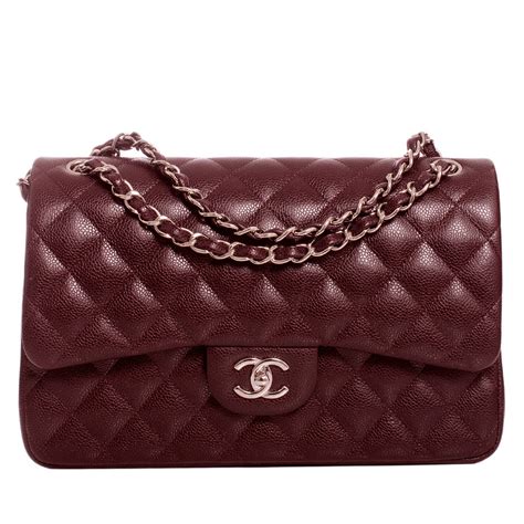 burgundy Chanel handbags